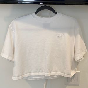 White Nike crop top t shirt